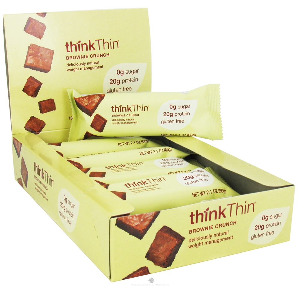 Think Thin - Thin Bar,Brownie Crunch 10 2.1 oz bars