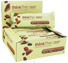 Think Thin - Thin Bar,Chocolate Espresso 10 2.1 oz bars-UNAVAILABLE