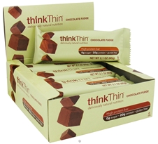 Think Thin - Thin Bar,Chocolate Fudge 10 2.1 oz bars