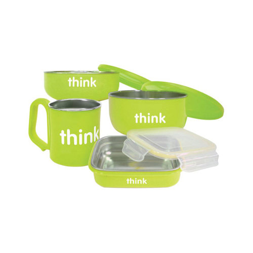 Think Baby Feeding Set,Bpa Free,Grn