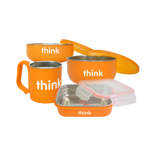 Think Baby Feeding Set,Bpa Free,Orng