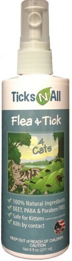 Ticks N' All - Insect Repellent 4 Cats 8 Oz.