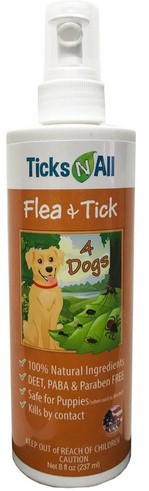 Ticks N' All - Insect Repellent 4 Dogs 8 Oz.