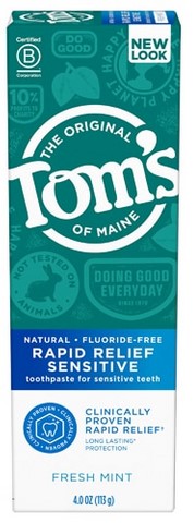 Tom's of Maine Toothpaste Rapid Relief Sensitive  4 ounce