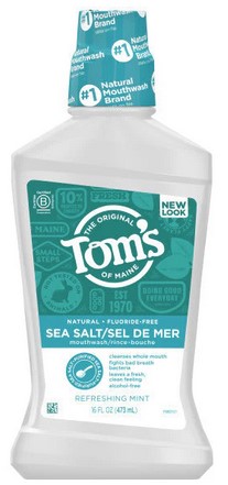 Tom's of Maine Refreshing Mint Sea Salt Mouthwash 16 ounce