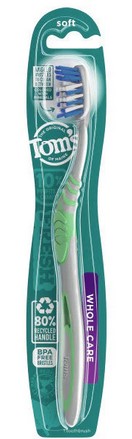 Tom's of Maine Whole Care Soft-Bristle Toothbrush 1 pc