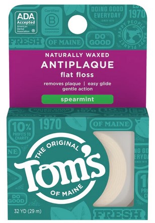 Tom's of Maine Floss AntiPlaque Flat Spearmint 32 yard
