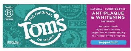 Tom's of Maine Toothpaste Tartar Control/Whitening Peppermint 1 ounce