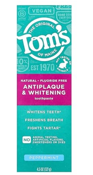 Tom's of Maine Toothpaste Tartar Control // Whitening 4 OZ