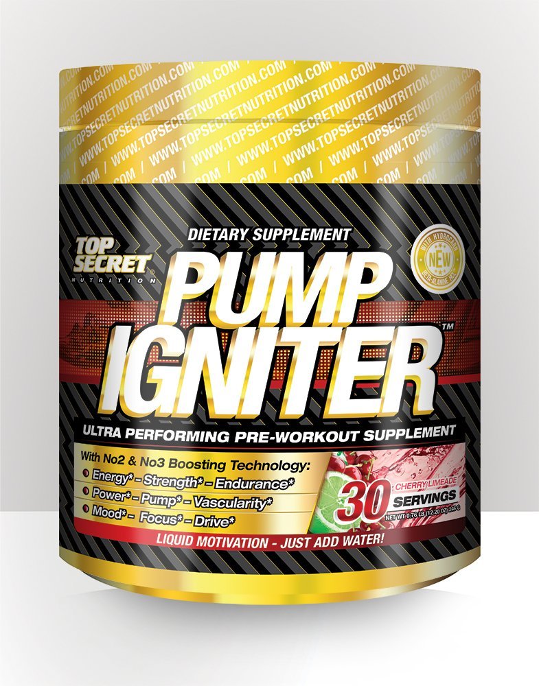 Top Secret - Pump Igniter Pre Work Out Powder Cherry Limeade 234GM