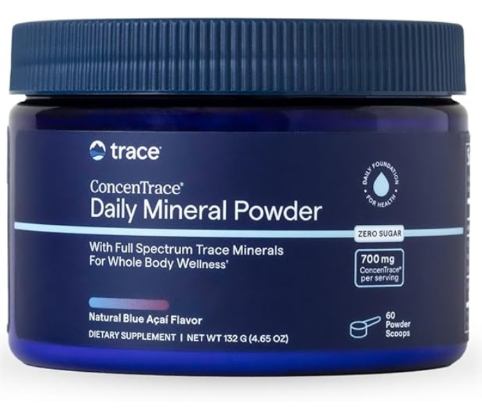 Trace Minerals Daily Minerals Powder 132g Natural Blue Acai Flavor 60 Servings
