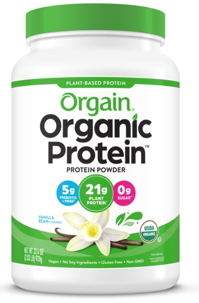 Orgain 21g Plant Protein 32.4 oz Vanilla Flavor 20 Servings