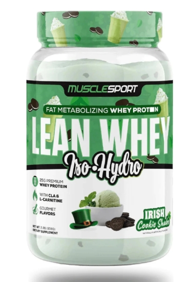 Muscle Sport Lean Whey Iso-Hydro 2pnds 26Serv Irish Cookie Shake