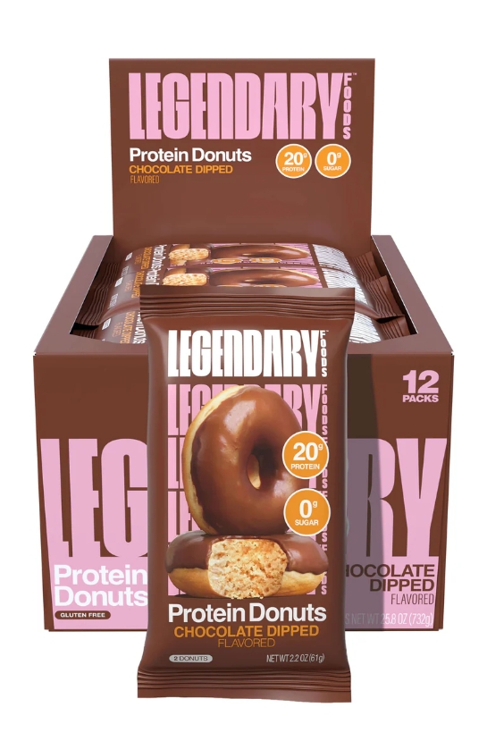 Legendary Protein Donuts Chocolate Dipped 12 pk