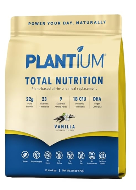Plantium - Plant Protein 23.6 oz 18 Servings Vanilla Flavor 