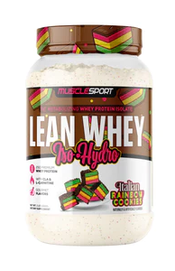 Muscle Sport Lean Whey Iso-Hydro 2pnds 26Serv Italian Rainbow Cookies