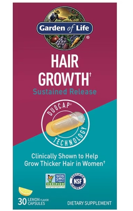 Garden of Life - Hair Growth 30 Lemon Caps Sustained Release