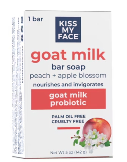 Kiss My Face - Bar Soap Goat Milk Probiotic Peach & Apple Blossom 5 oz