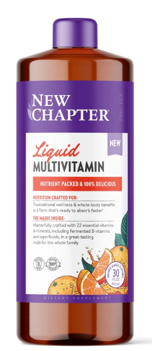 New Chapter Liquid Multivitamin 30 oz Orange Mango Flavor