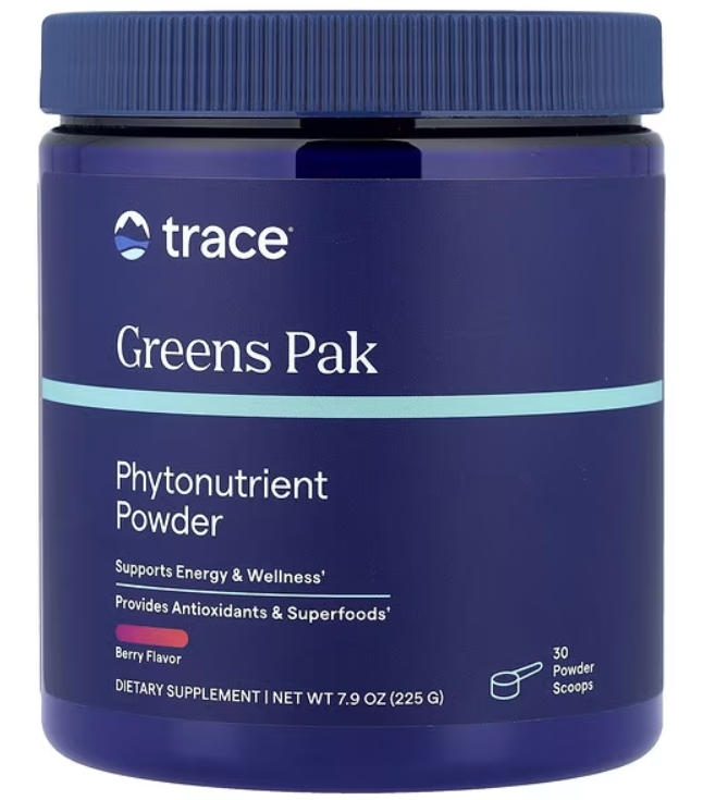 Trace Minerals  Greens Pak Phytonutrient Powder Berry  7.9 oz