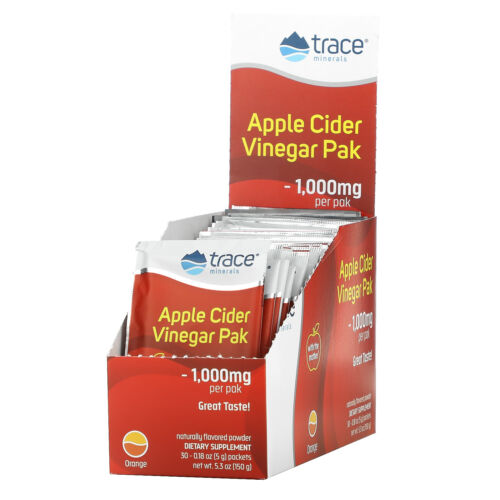 Trace Minerals  Apple Cider Vinegar Pak - 1,000mg ACV per packet 30 packets      TEMPORARILY UNAVAILABLE