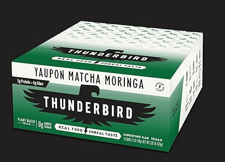 Thunderbird Yaupon Matcha Moringa 1.7oz 12 Bars