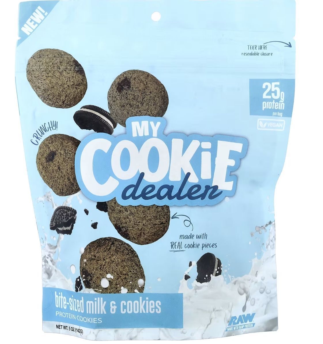 My Cookie Dealer 25g Protein Bite Size Cookies 5 oz Milk and Cookies Flavor