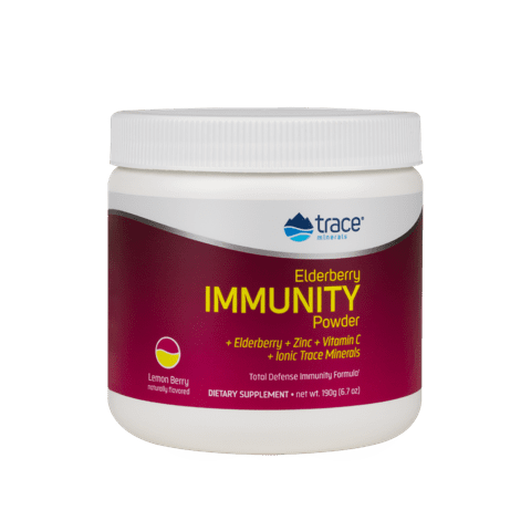 Trace Minerals  Elderberry Immunity Powder - Lemon Berry 6.7 oz/190g