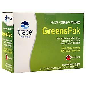 Trace Minerals  Greens Pak-Berry 30 pak -OUT OF STOCK