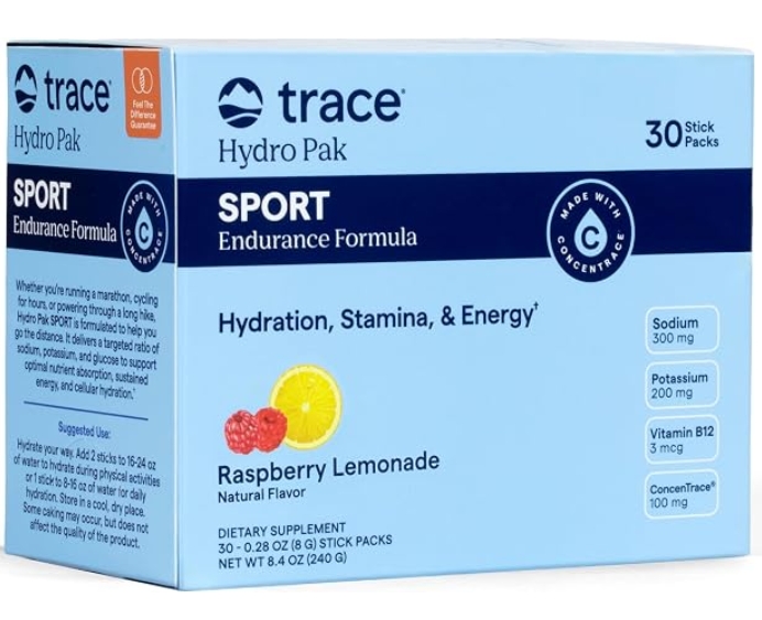 Trace Minerals Hydro Pak - Endurance Formula 30 stx pk Raspberry Lemonade Flavor