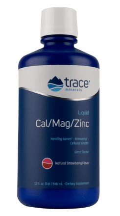 Trace Minerals  Liquid Cal/Mag/Zinc-Strawberry 32 oz.