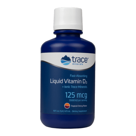 Trace Minerals  Liquid Vitamin D3 - Tropical Cherry 16 oz.