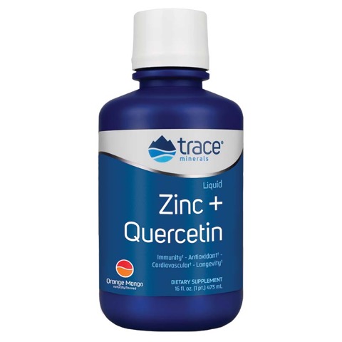 Trace Minerals  Liquid Zinc + Quercetin - Orange Mango 16 oz