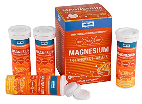 Trace Minerals  Magnesium Effervescent Tablets - Orange - 4 tube box  4 tube box