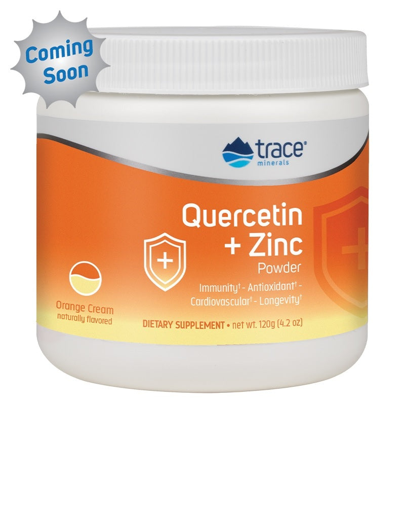 Trace Minerals  Quercetin + Zinc Powder - Orange Mango - 500mg Quercetin, 25mg Zinc/serv 120 g