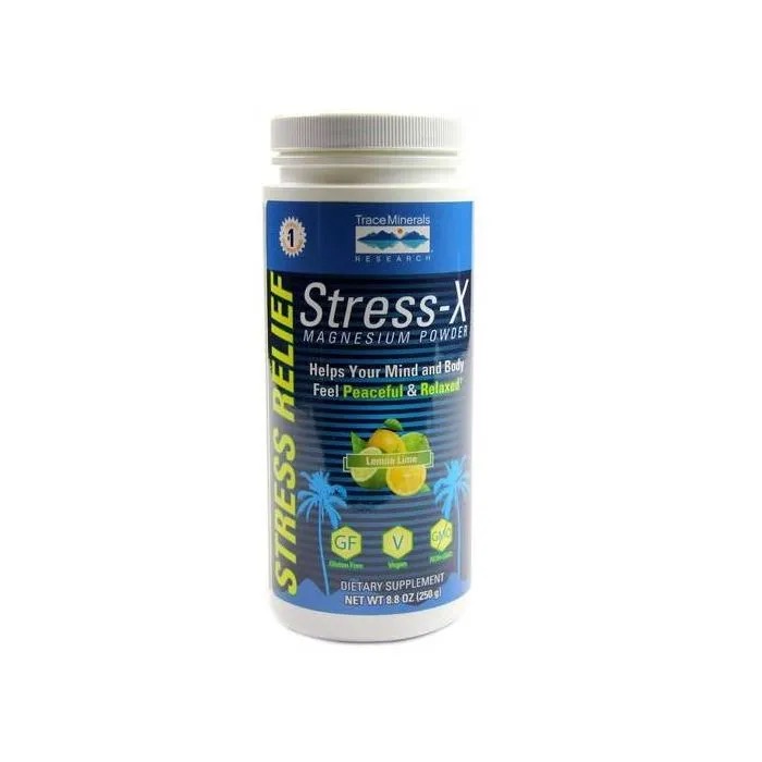 Trace Minerals  Stress-X Magnesium Powder Lemon-Lime - 50 servings 8.8 oz.