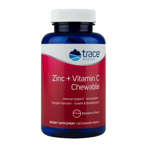 Trace Minerals  Zinc + Vitamin C Chewable - Raspberry 60 ct.
