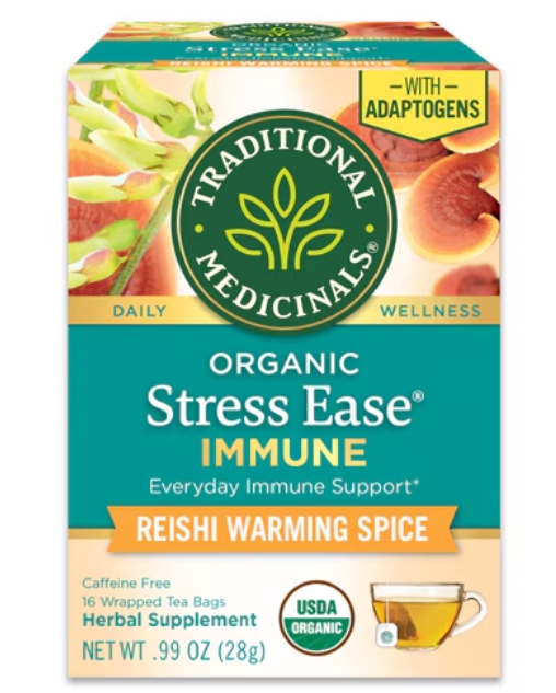 Traditional Medicinals Organic Stress Ease Immune (reishi warming spice) 16/bag
