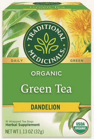 Traditional Medicinals Teas Organic Green Tea Dandelion 16 bag-UNAVAILABLE
