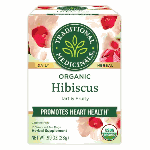 Traditional Medicinals Teas Organic Green Tea Hibiscus 16 bag-OUT OF STOCK