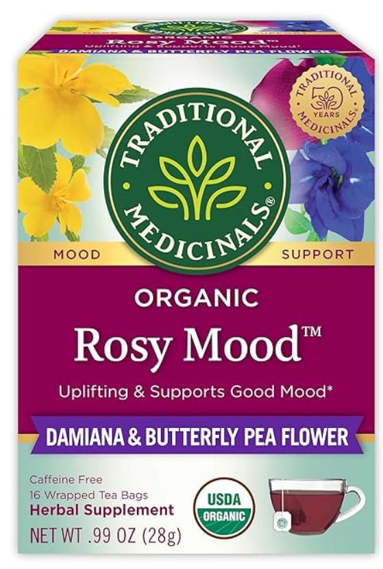 Traditional Medicinals Teas Organic Rosy Mood Tea 16 bag