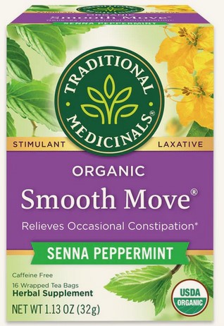 Traditional Medicinals Teas Smooth Move Senna Peppermint Tea 16 bag