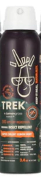 Trek Personal Insect Repellent Super Chillin' Lemon Mint Scent 3.4oz
