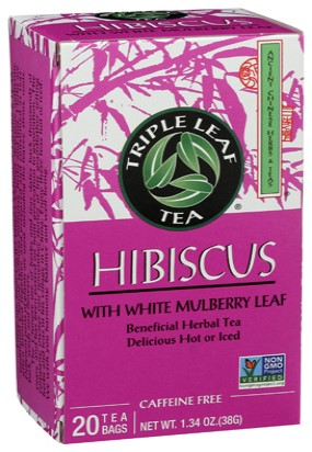 Triple Leaf - Hibiscus Tea with White Mulberry Leaf Tea 20 BAG