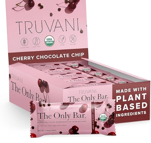 Truvani The Only Bar 5g Protein 12 Bars Cherry Chocolate Chip