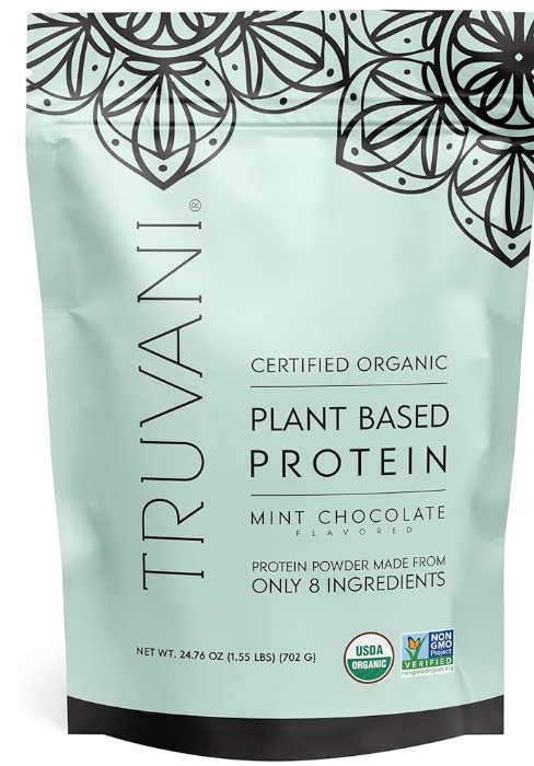 Truvani Plant Based Protein 1.44lbs 20 servings - Mint Chocolate