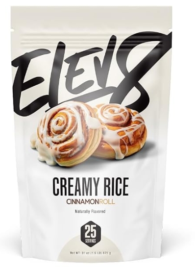 ELEV8 Creamy Rice 25 Servings Cinnamon Roll Flavor 