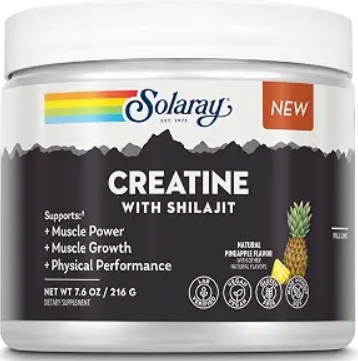 Solaray Creatine with Shilajit Pineapple Flavor 30 Servings