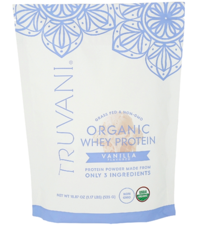 Truvani Organic Whey Protein Powder Vanilla 20 Servings	