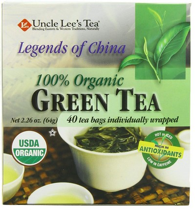 Uncle Lee's  Legends Of China Organic Green Tea 40 bag